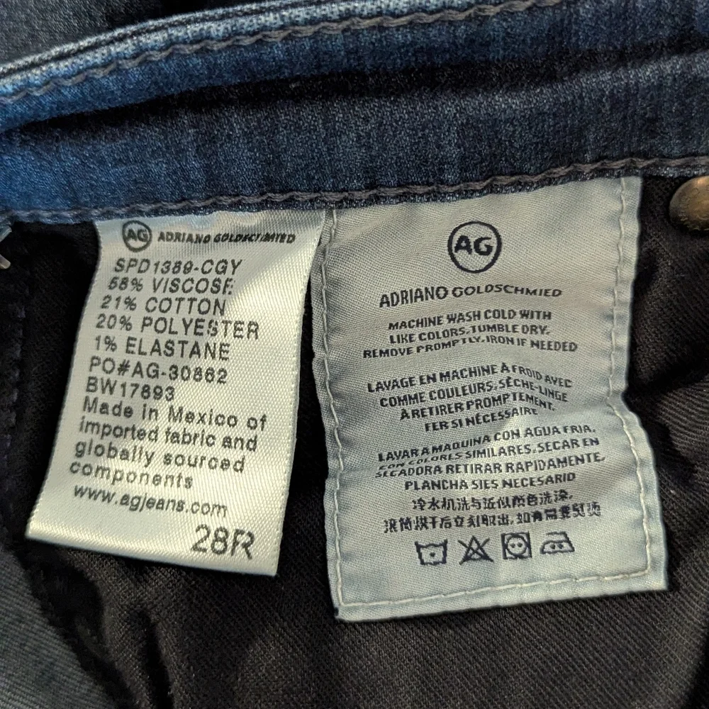 AG Adriano Goldschmied Indigo Womens Super Skinny Jeans Legging Ankle Great Used